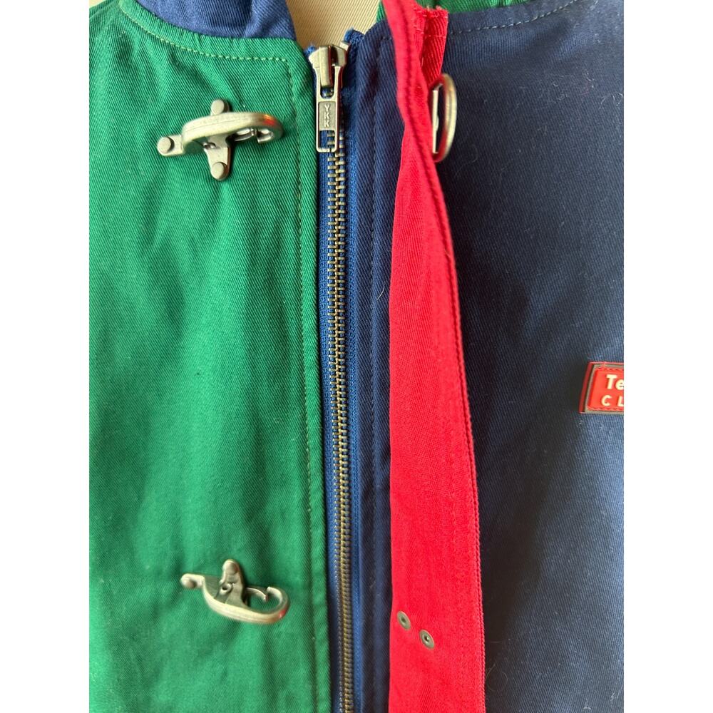 Teddy Fresh Fireman Style Toggle Clasp Chore Jacket Colorblock Oversized Medium - Picture 6 of 16